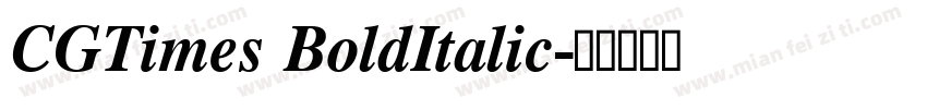 CGTimes BoldItalic字体转换